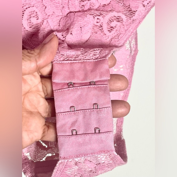 Ganni Lace BodySuit in pink Sz 38/ Sz M - Picture 8 of 10